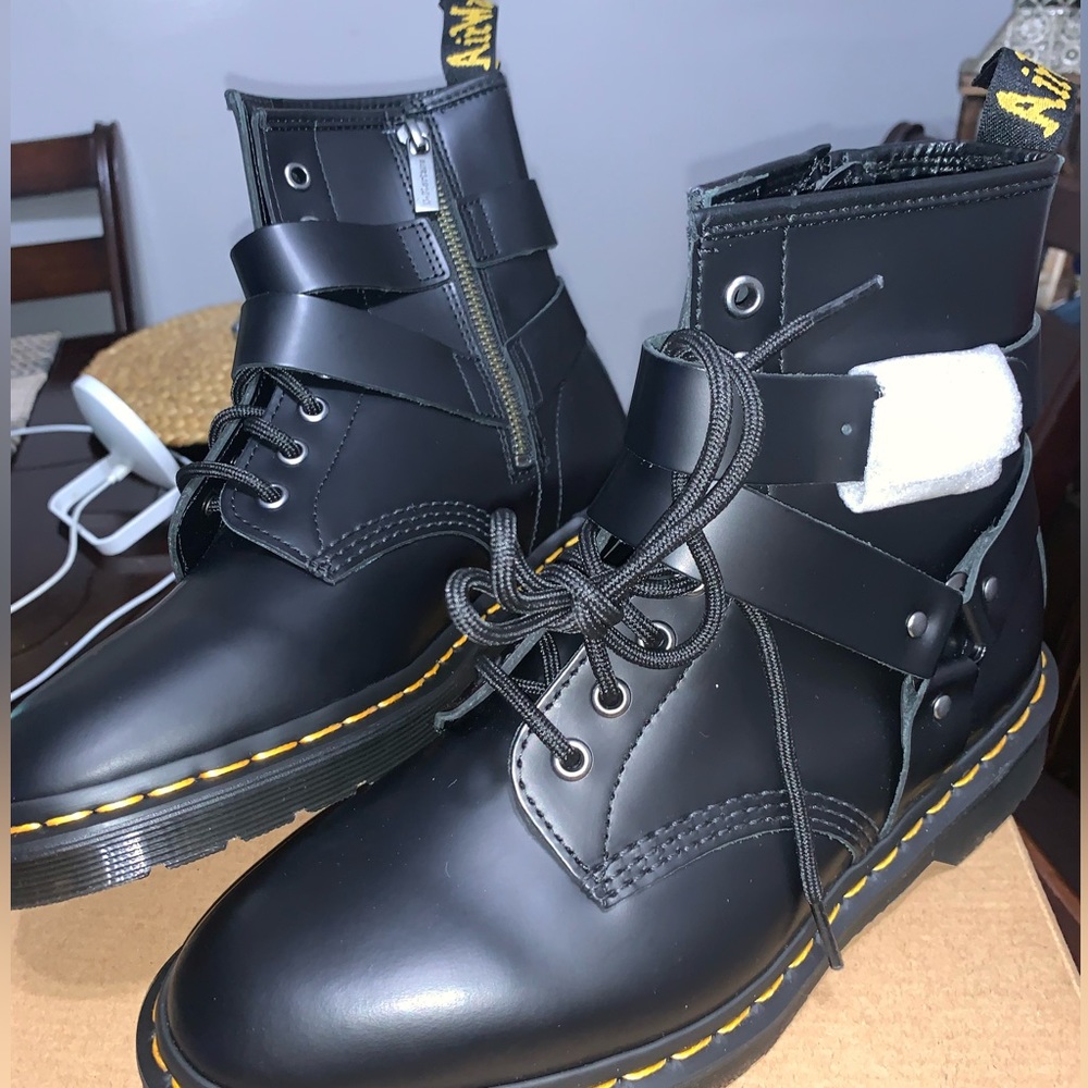 Unisex Dr. Martens Cristofor Leather Harness Lace Up Boots